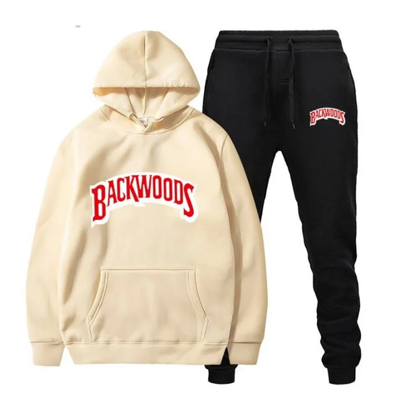 

fashion brand Backwoods Women Set Fleece Hoodie Pant Thick Warm Tracksuit Sportswear Hooded Track Suits Male Sweatsuit Tracksuit