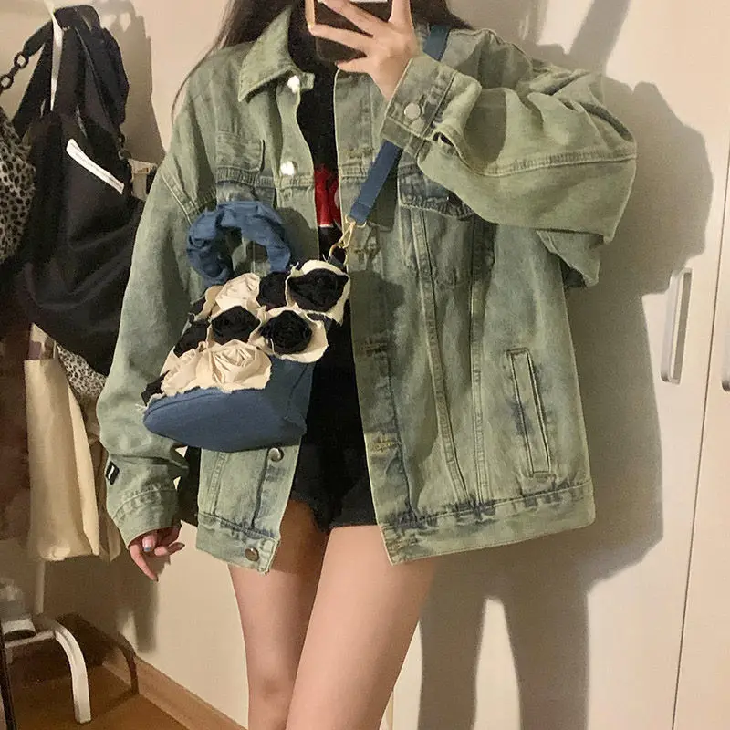 Сумки на плечо Xiuya в стиле Харадзюку японская Готическая джинсовая Холщовая