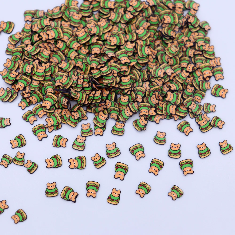 Кусочки медведя 10 г поставки слаймов игрушка полимерная глина Мультяшные