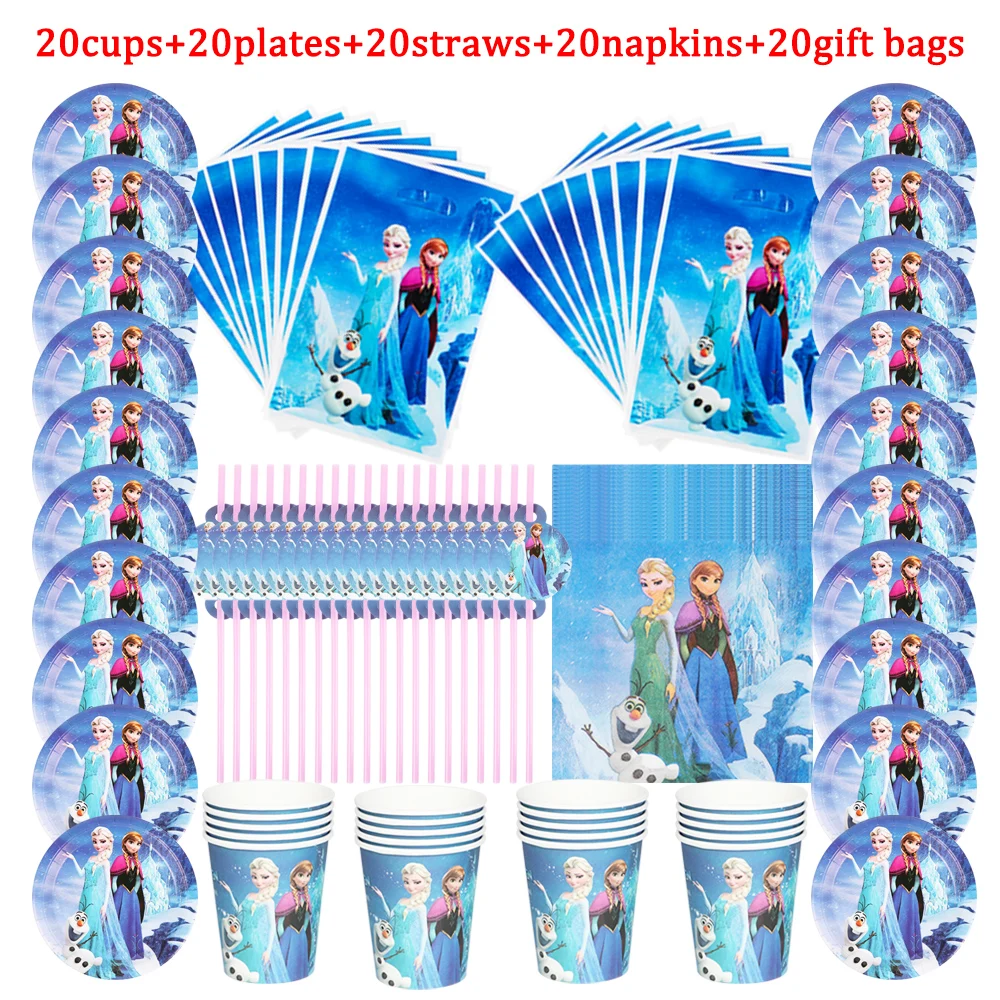 

Диснеевские Мультяшные тарелки с морожеными, салфетки, одноразовая посуда, любимые для детей Товары для вечеринки в честь Дня Рождения, детский душ