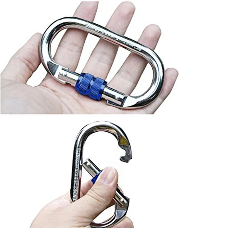 Double Trolley Pulley Carabiner Rock D-Shaped Mountaineering Buckle Climbing Kit Heavy Duty Lightweight Pul | Спорт и развлечения