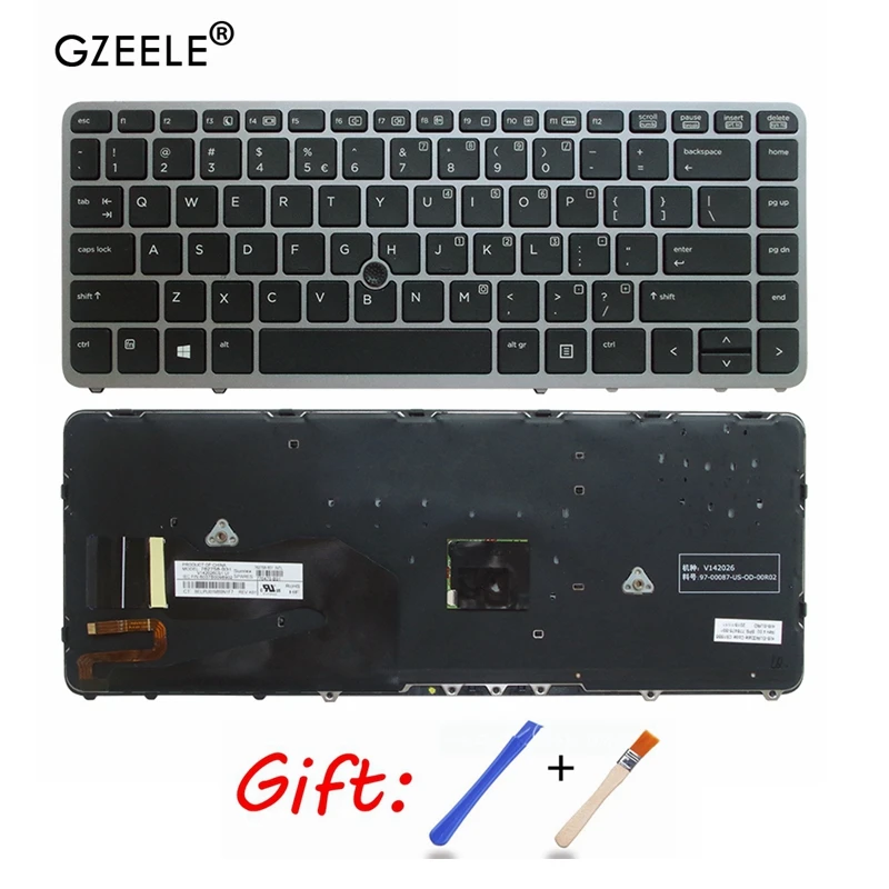 QH английская клавиатура для ноутбука HP EliteBook 840 G1 850 ZBook 14 G2 американская