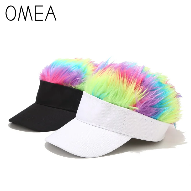 Кепка козырек OMEA с радужными волосами цветная модная кепка для гольфа унисекс