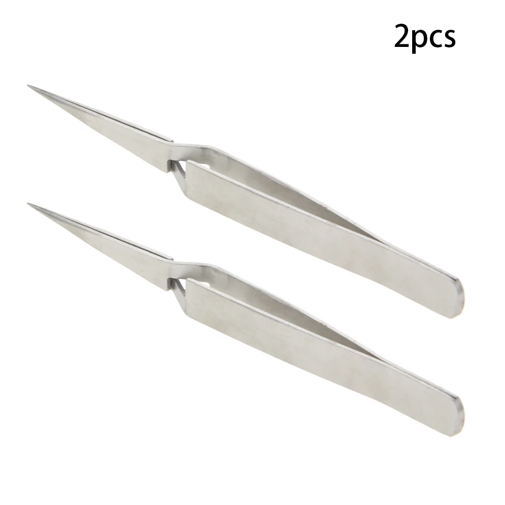Пинцет из нержавеющей стали 1 2 шт. прямой/Изогнутый наконечник с перекрестной