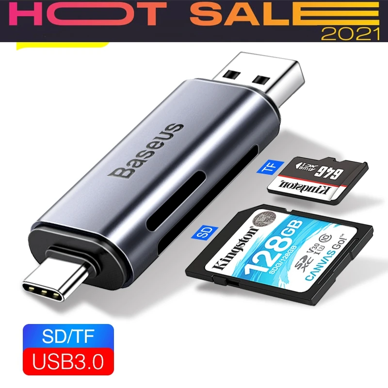 Кардридер 2 в 1 с Usb 3 0 и Type C на Sd Micro Tf Otg|Картридеры| |