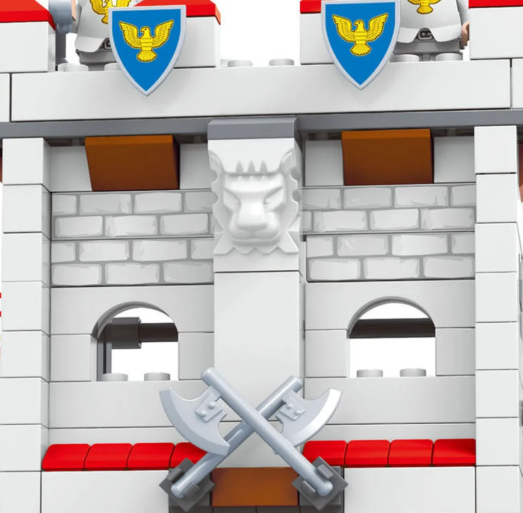 

AUSINI 27110 Knights Castle Series Building Block Set Kids DIY Educational Creative Model Bricks Toys For Children Boys Gift