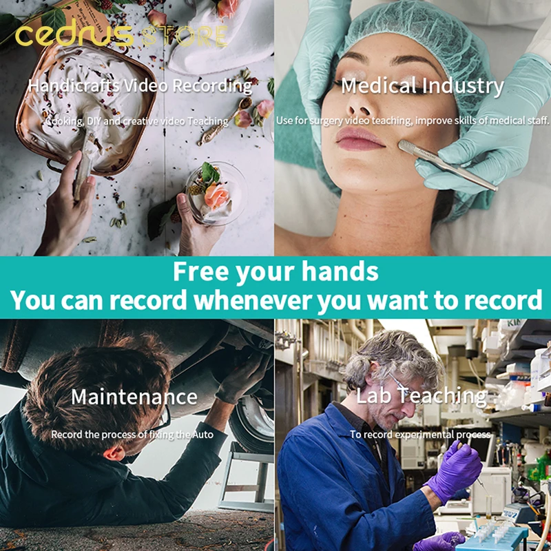 

Vlog Video Camera for YouTube Blogger, Ordro EP7 4K 60FPS Head Wearable FPV Digital Camcorder Full HD, with Gimbal Stabilizer