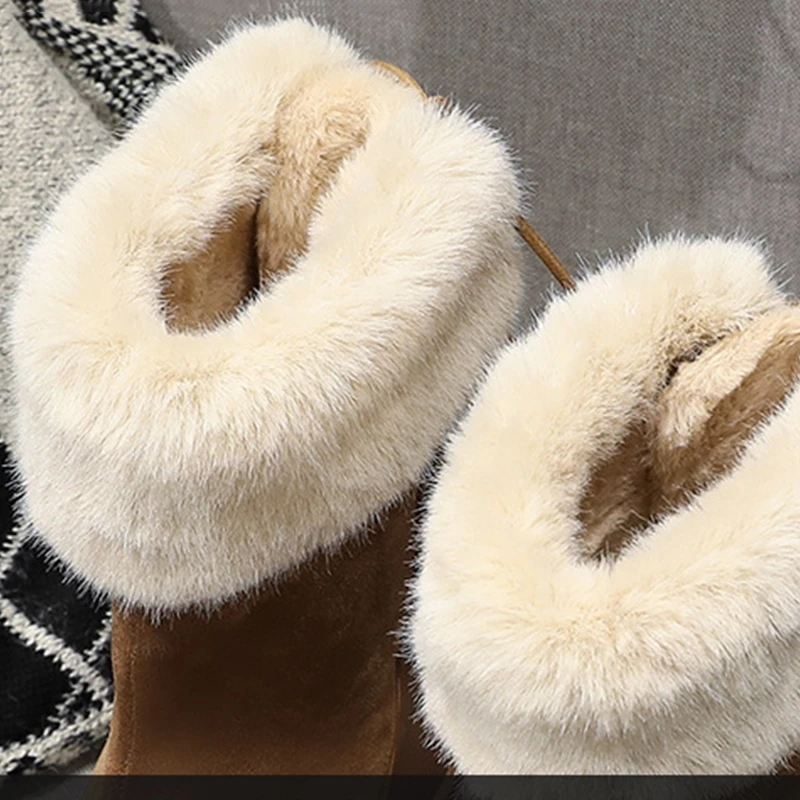 Новинка 2019 года зимняя женская обувь на меху модные зимние сапоги до середины