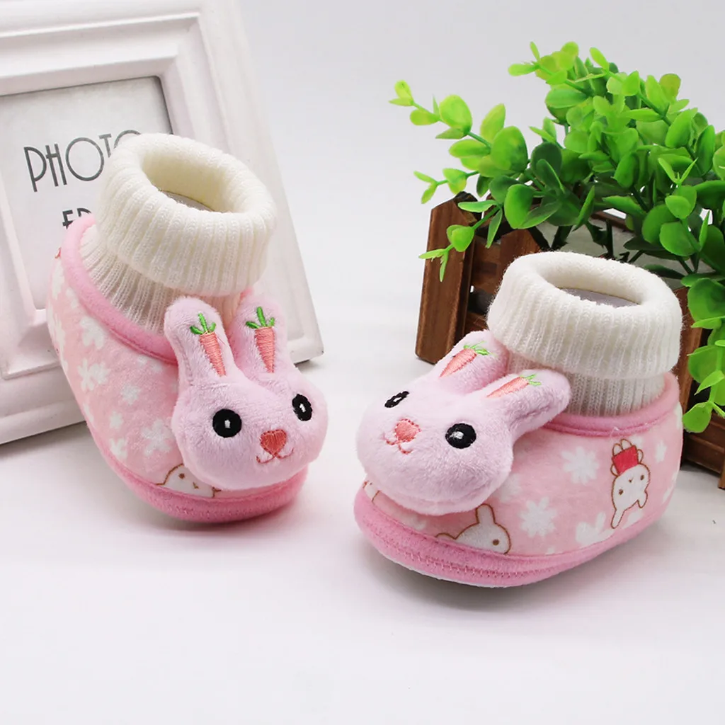 Ботинки для девочек ясельного возраста детская обувь новорожденных Kawaii Rabit
