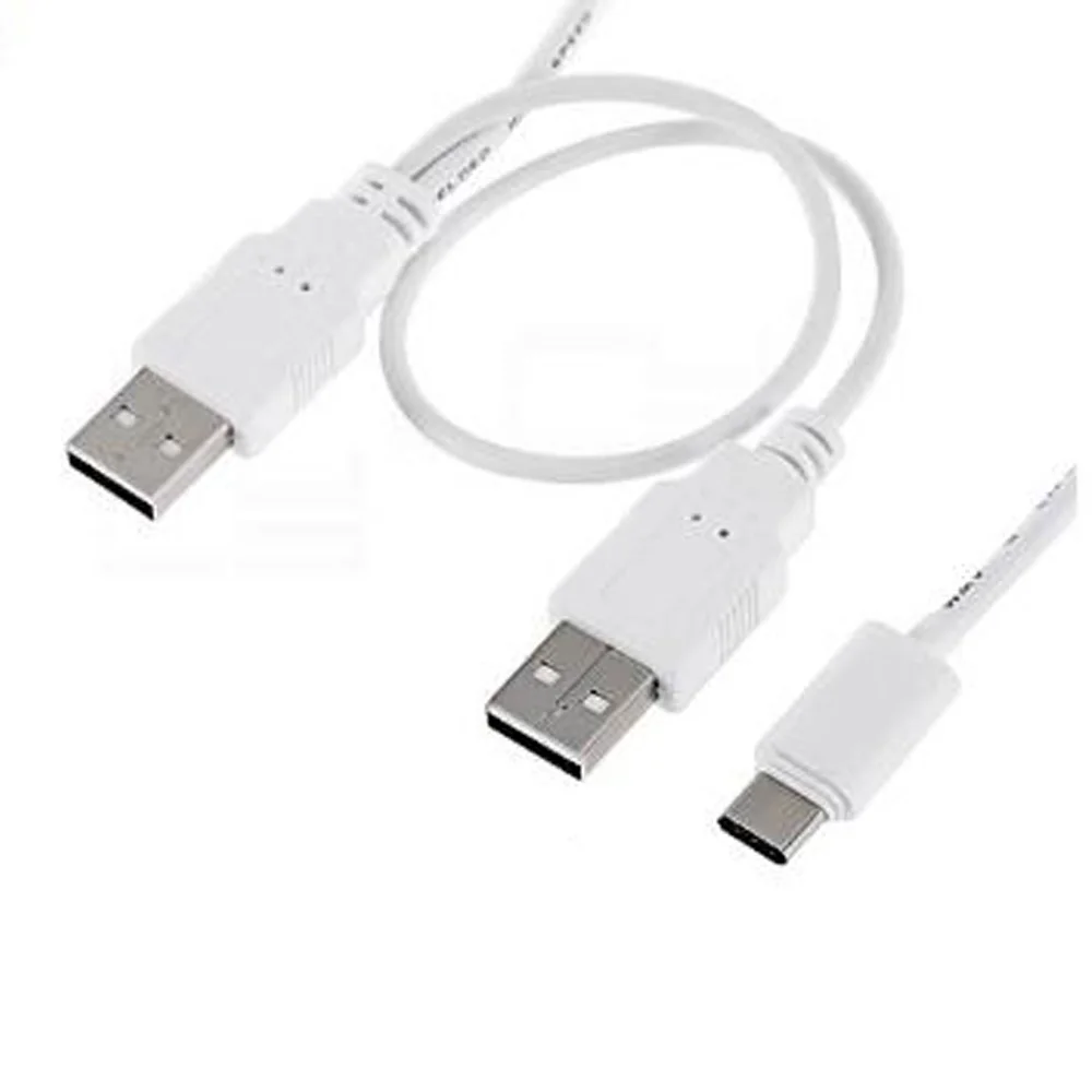 Поставка черный белый цвет 0 6 м USB 2 мобильный жесткий диск кабель двойной USB-A