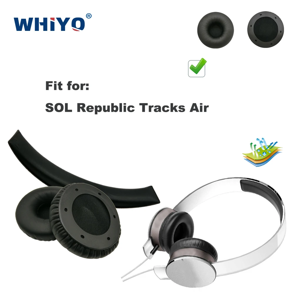 

Replacement Ear Pads for SOL Republic Tracks Air Headset Parts Leather Earmuff Earphone Sleeve Cover