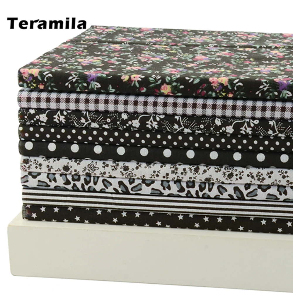 &quotКлассический черный&quot жир четверть хлопок ткань &quotтильда&quot Квилтинг