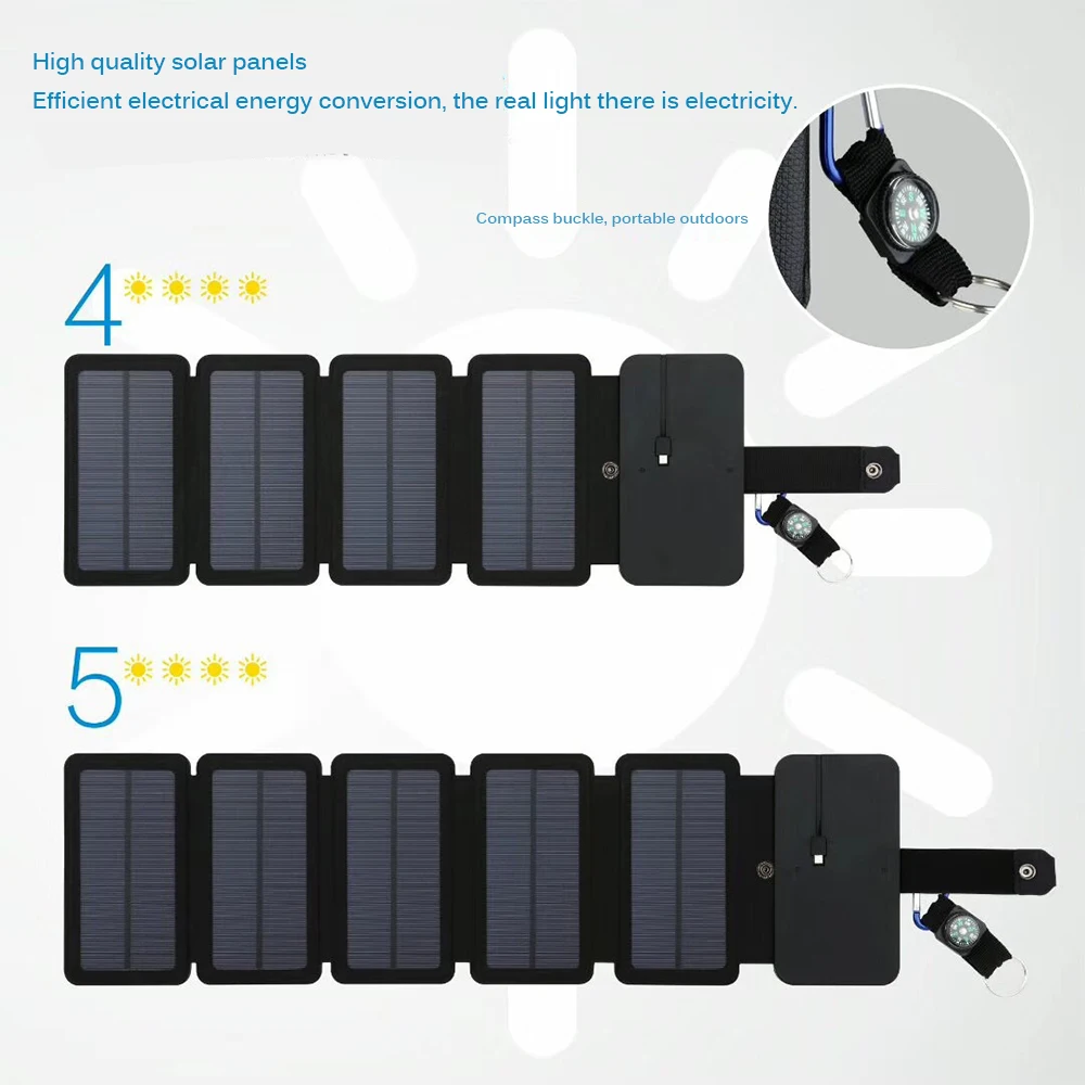Зарядное устройство SunPower для солнечных батарей 10 Вт 5 В 2 1 А USB-выход портативные