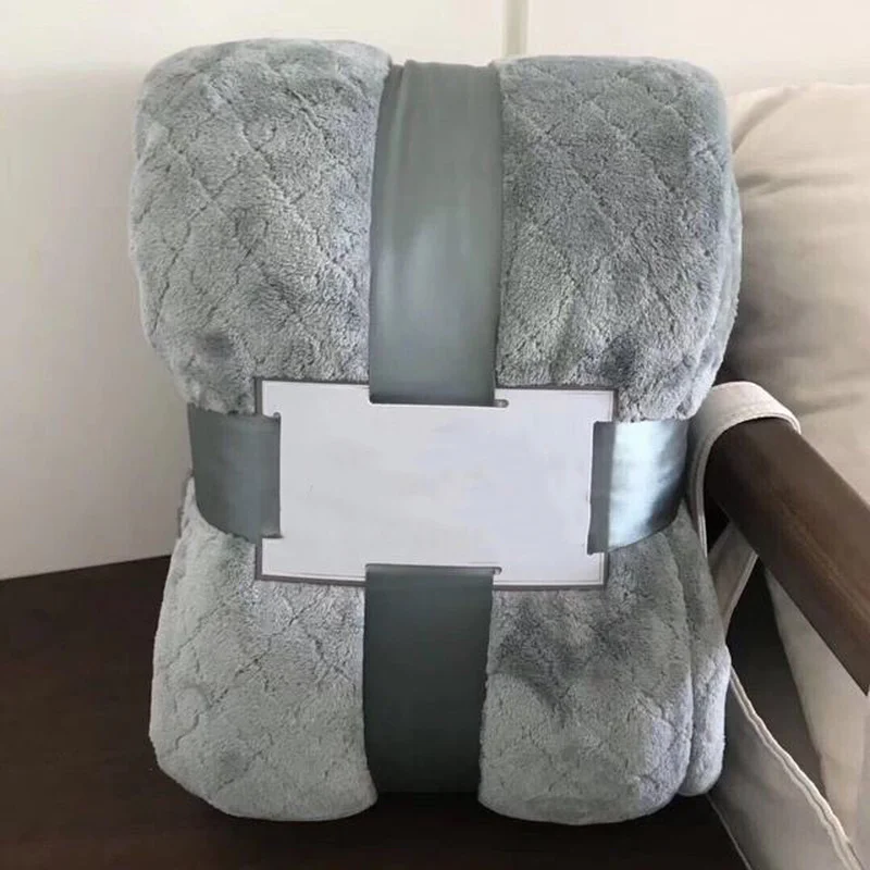 Роскошное Одеяло из кораллового флиса кремового цвета верблюжий дымчатый синий