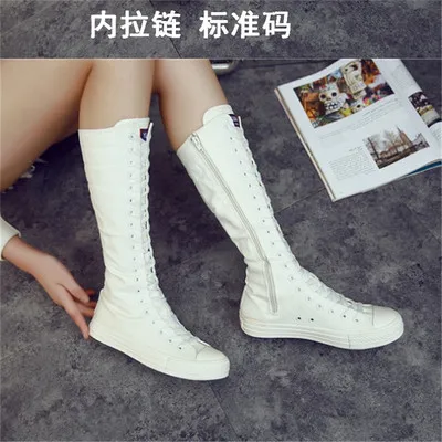 Женские парусиновые ботинки большие размеры 34-43 Новые однотонные повседневные