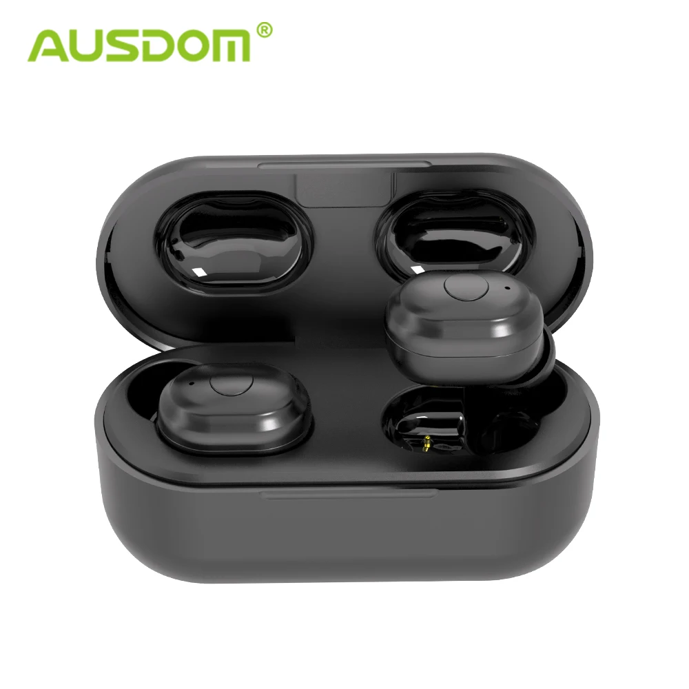 AUSDOM TW01 V5.0 мини TWS беспроводные Bluetooth наушники 20H время воспроизведения беспроводные наушники Bluetooth гарнитура с микрофоном для телефона