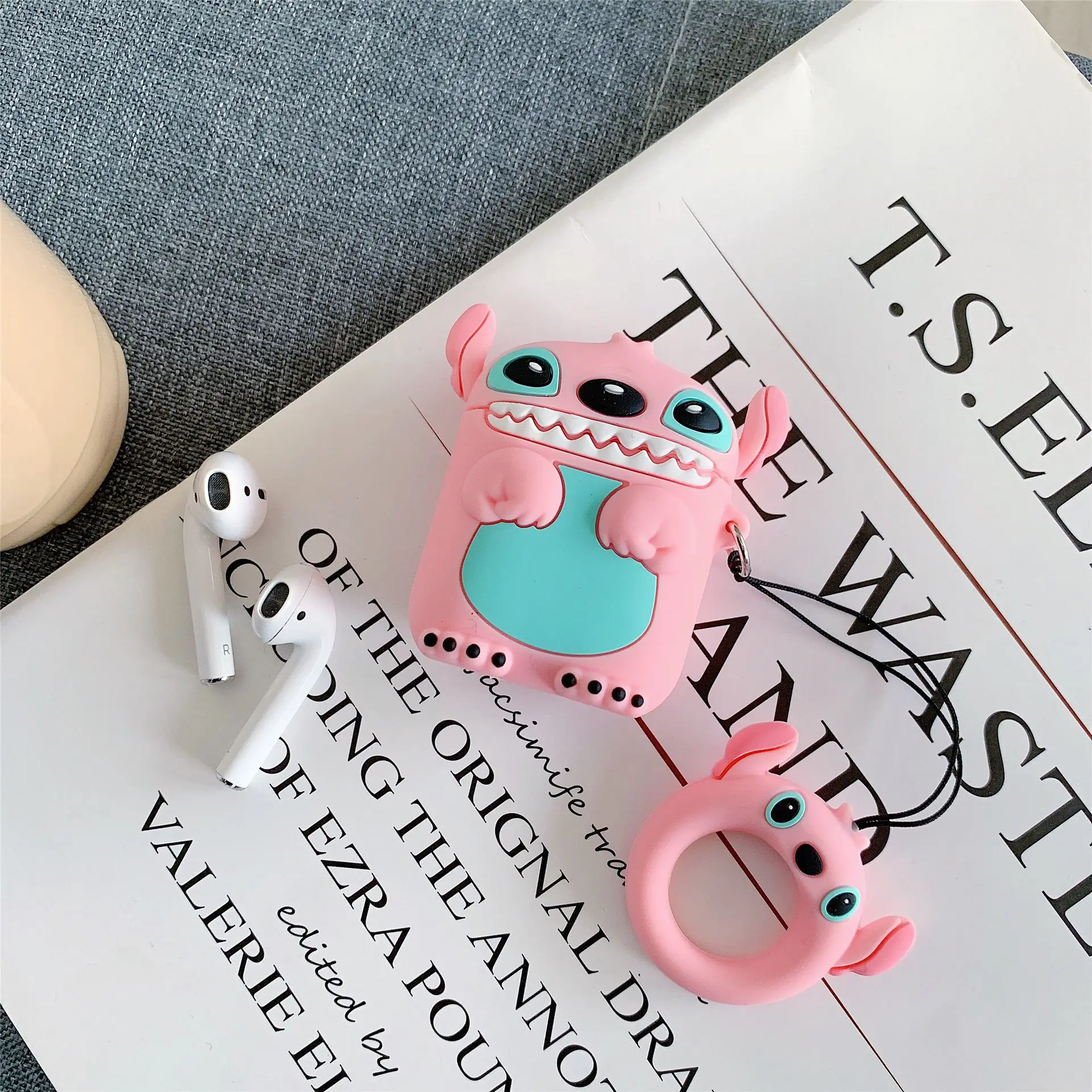 Милый 3D мультяшных персонажей Ститч Минни Дамбо для airpod чехол Беспроводной Bluetooth наушники мягкий силиконовый Майк Салли чехол coque - Цвет: 8