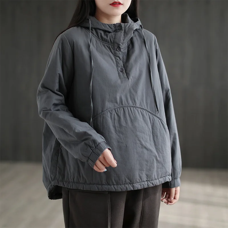 

Хорошее качество, женская одежда, теплые толстые Повседневные пуловеры с капюшоном и хлопковой подкладкой, флисовые Пуловеры на осень и зим...