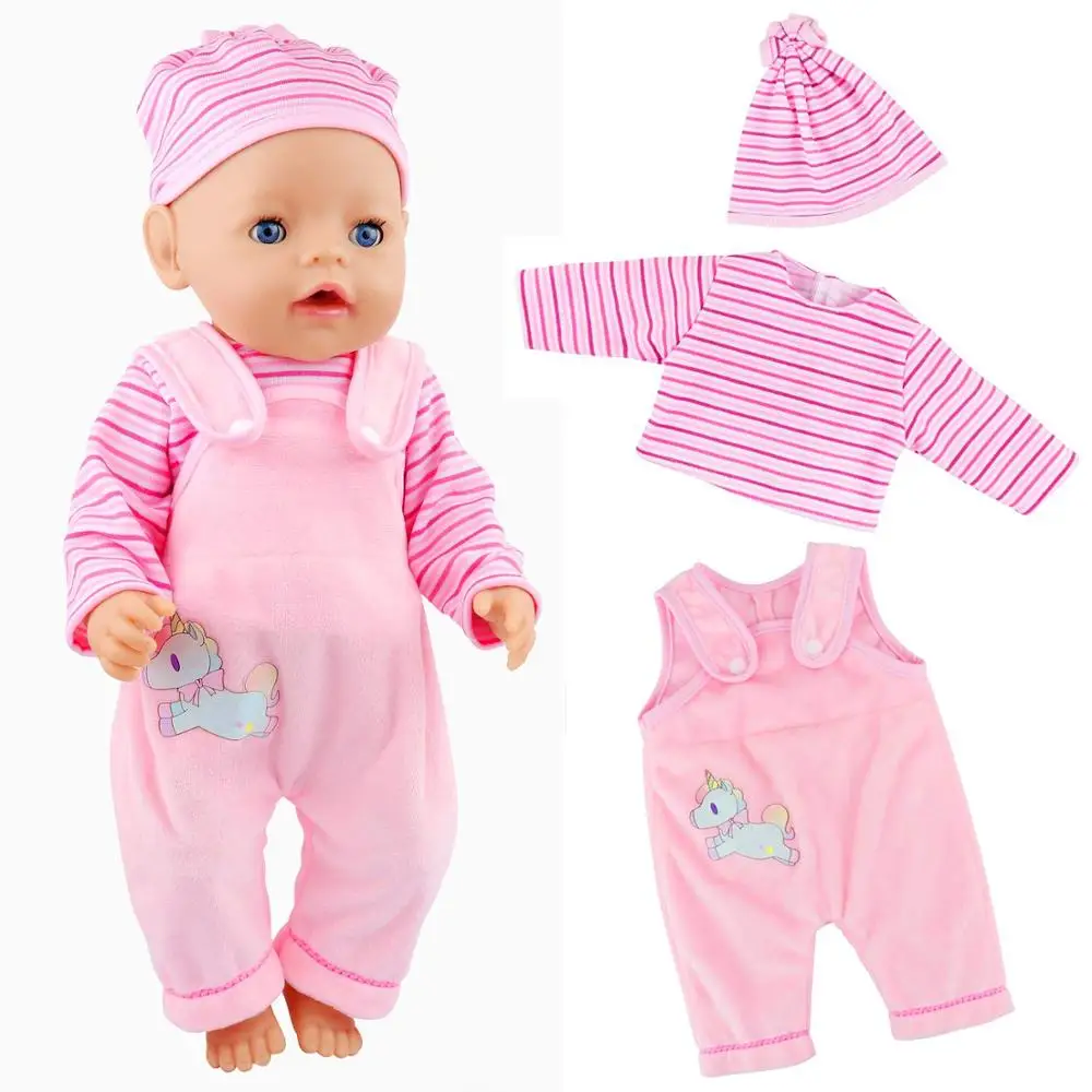 Шапка + пальто брюки костюмы кукольная одежда подходит для 43 см новорожденных
