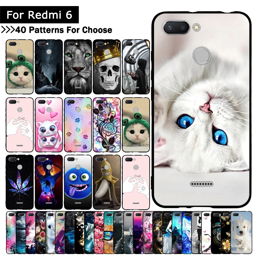Разноцветный милый чехол с животными для mi Xiao mi Red mi 6, чехол из ТПУ, силиконовый чехол s, чехол с принтом для Xiao mi Red mi 6, красный mi 6, чехлы