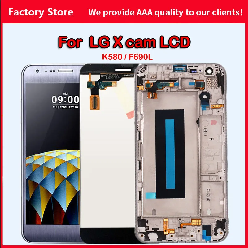ЖК-дисплей для LG X cam, 5,2 дюйма, качество AAA, ЖК-дисплей с рамкой, IPS-экран для LG K580 F690L, ЖК-экран, 10 сенсорных экранов