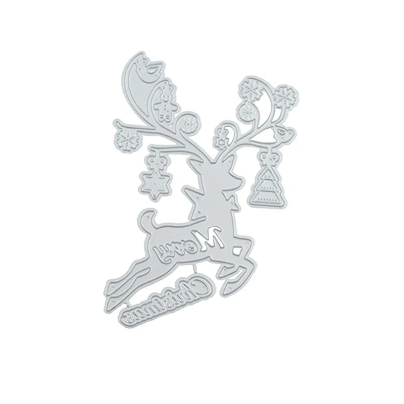Зимняя Снежинка Олень Рождество Металл резки штампы для скрапбукинга карты