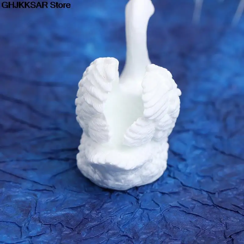 2PCS/Set Swan Sets Lovers Bird Animal Model Figurine Home Ornament Decor Miniature Craft Garden Fairy Decoration DIY Accessories - купить по