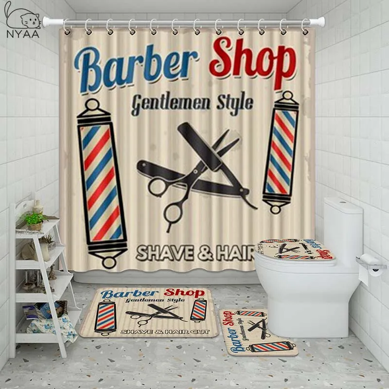 Наклейки Vixm для парикмахерской набор водонепроницаемых занавесок ванной