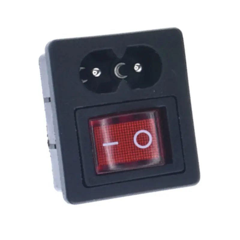 1 шт. AC 2.5A 250V IEC320 C8 Мощность шнур входной разъем сосуд ВКЛ ВЫКЛ светильник/без