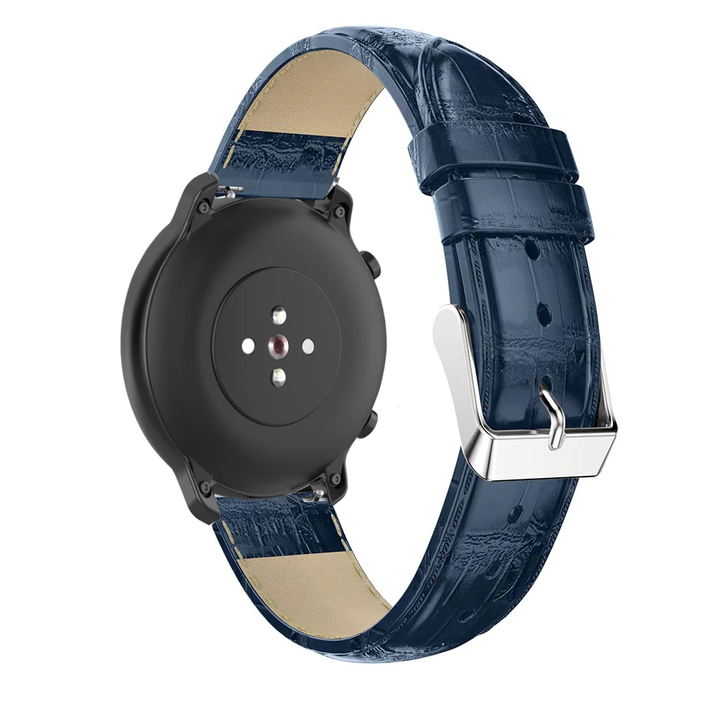 Ремешок из натуральной кожи крокодила для Xiaomi Huami Amazfit GTR 42 мм 47 мм GTS Amazfit BIP Молодежный ремешок для наручных часов браслет ремень