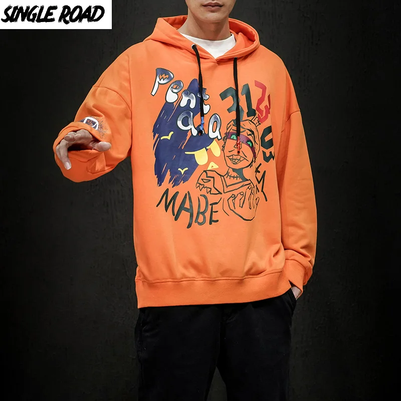 SingleRoad мужские толстовки с капюшоном для мужчин 2020 оверсайз Толстовка Harajuku