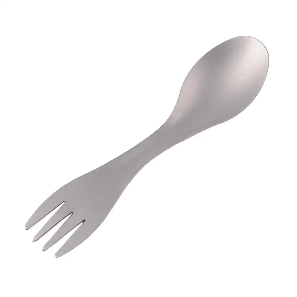 

Портативный Титан с двумя концами, ложка, вилка, столовые приборы для пикника на открытом воздухе Кемпинг пеший Туризм Велосипеды Бег на рыб...