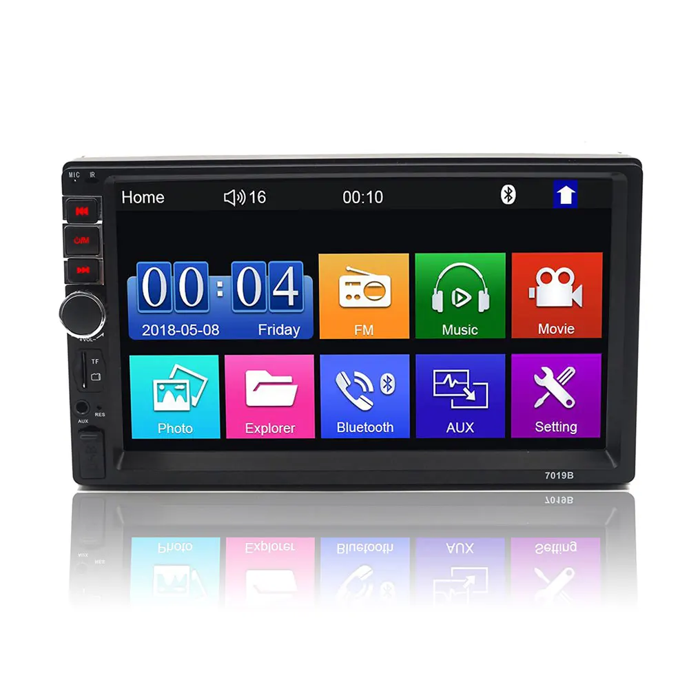 Car Radio Carsanbo 7 дюймов 2 Din Автомобильный Радио мультимедийный плеер сенсорный экран HD Bluetooth стерео радио Mp5 плеер Bluetooth USB TF FM камера - Цвет: Car Radio