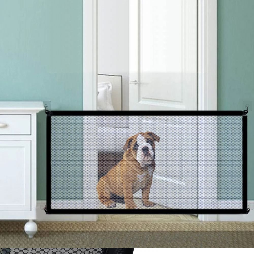 

Newest Pet Barrier Fence Portable Folding Dog Gate Breathable Mesh Dog Gate Pet Guard Isolated Fence Dog Safety Fence Pet supply