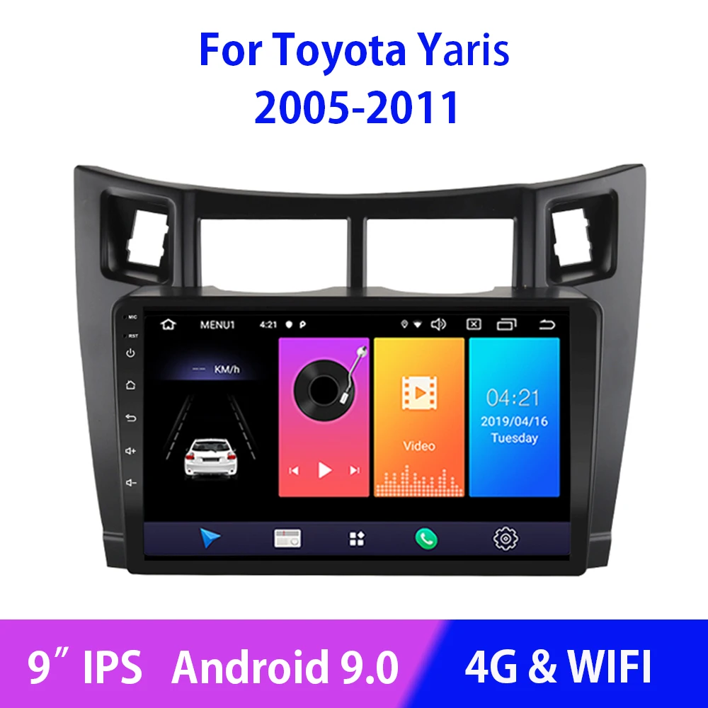 

Android 9.0 Car Radio GPS Navigation For Toyota Yaris 2005-2011 Multimedia Video Player 9" IPS Touchscreen Quad-Core Carplay BT