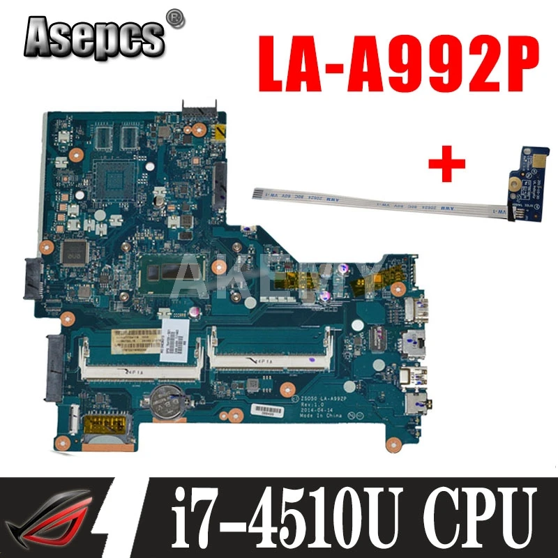 

Asepcs High Quality ZSO50 LA-A992P For HP 15-R Series Laptop Motherboard 784567-501 LA-A992P With i7-4510U Processor Full Tested