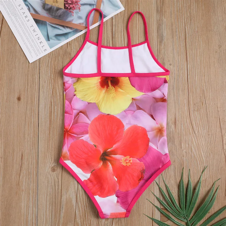 Женский купальник с цветочным принтом 1 шт. купальный костюм для крупных девочек