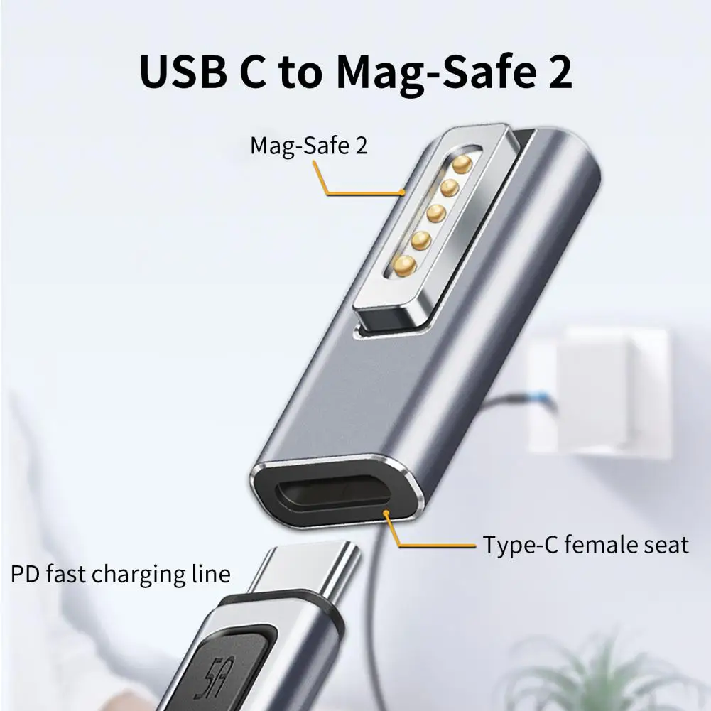 Адаптер для быстрой зарядки из алюминиевого сплава с USB C на Mag-Safe 2 | Компьютеры и