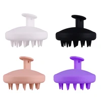 round scalp massager shampoo brush with soft silicone head massager exfoliator for women men or pets
