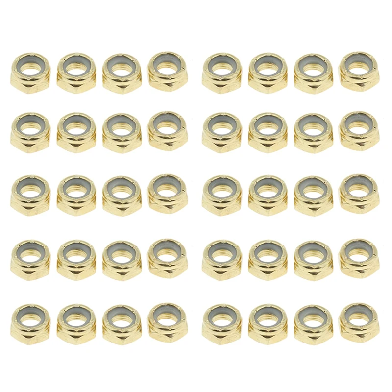 

40Pcs Skateboard Longboard Repair Nuts M8 Skateboarding Trucks Screws Skateboard Hardware