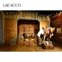 laeacco saloon backdrops old wooden barn horse west cowboy usa child baby party portrait photography background for photo studio