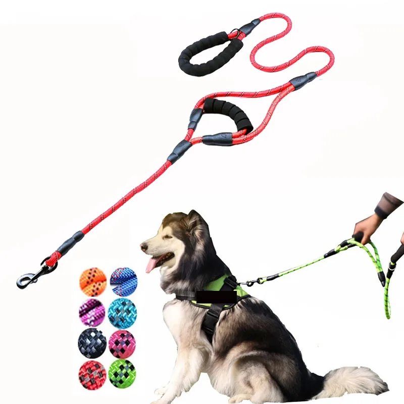 Светоотражающий Поводок для собак двухсторонний 6 футов светоотражающая веревка