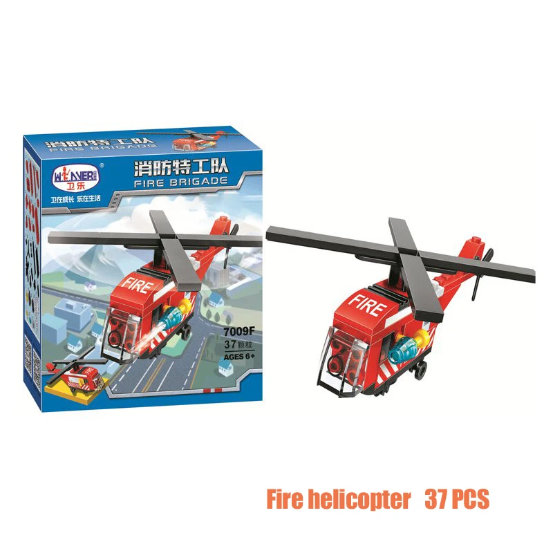 222 шт. Детский конструктор пожарная машина |