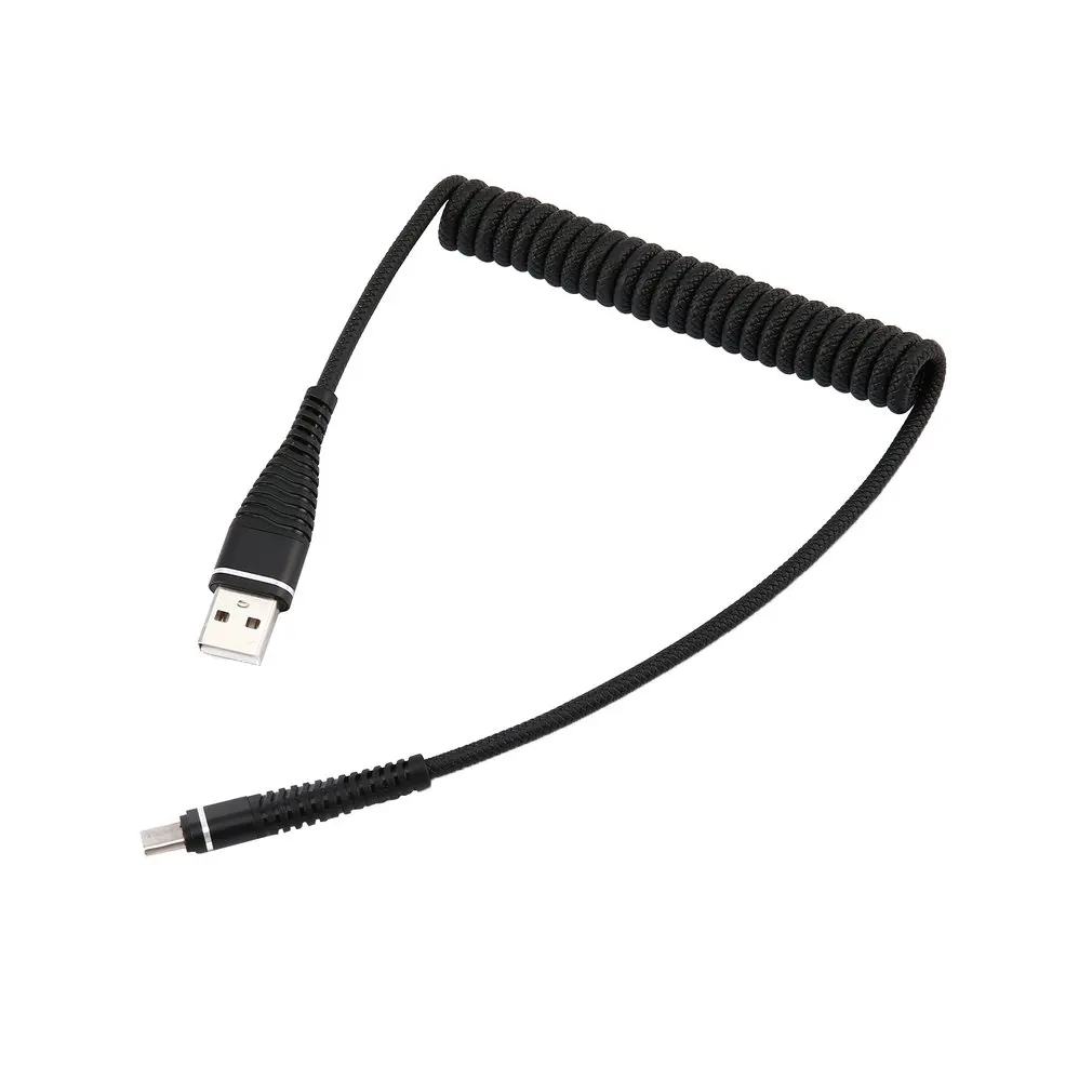 

Spiral Type-c Male Extension Cord Data Sync Charger Wire Charging Cable USB-C Type C Cable Stretched Coiled Spring For Samsung