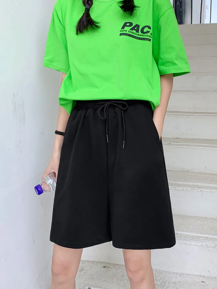 

Small sports shorts women's summer loose thin 2021 new high waist casual wide leg pant fashion