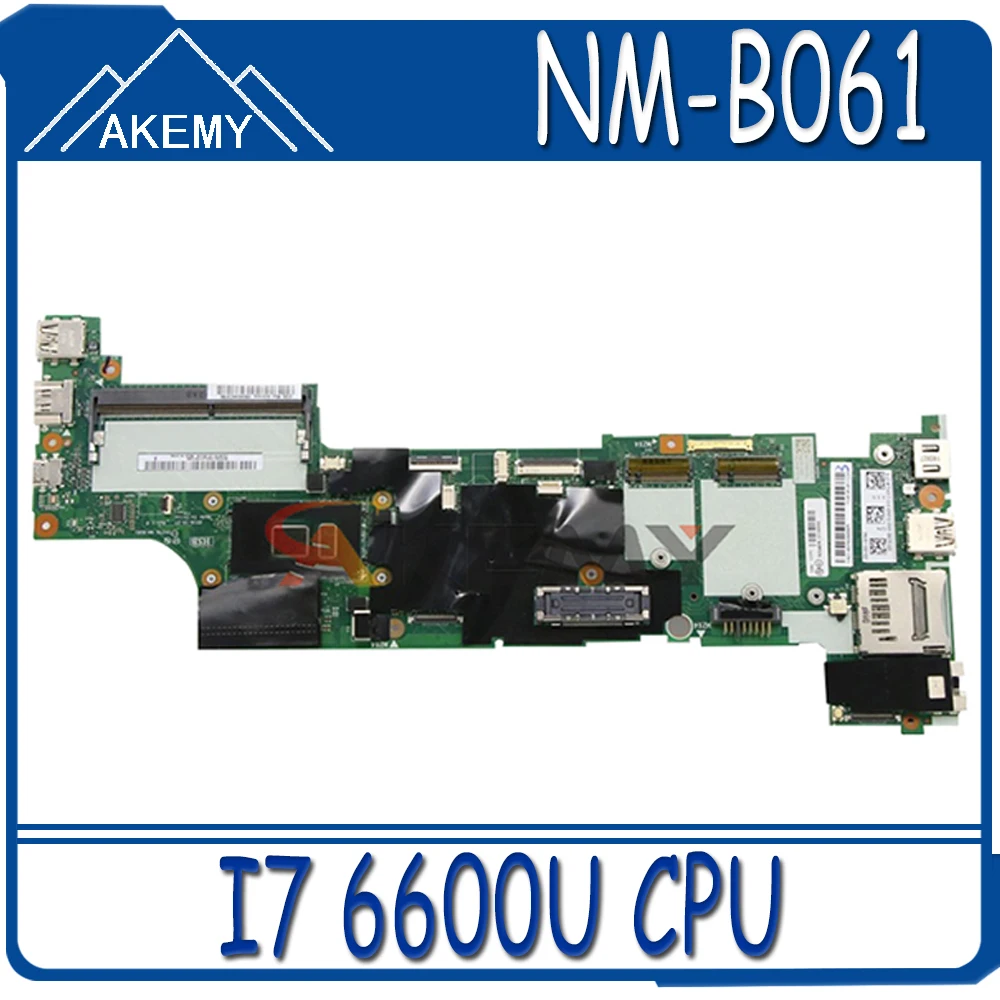 

Akemy Brand New DX270 NM-B061 For Lenovo Thinkpad X270 Notebook Motherboard CPU I7 6600U 100% Test Work FRU 01HY522 01LW730