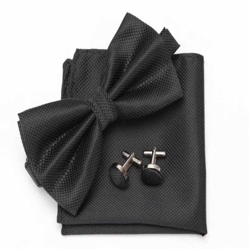

Mens Tie Set Bowtie Cravat Cufflinks Fashion Butterfly Party Wedding Bow Ties for Men Girls Candy Solid Color Bowknot