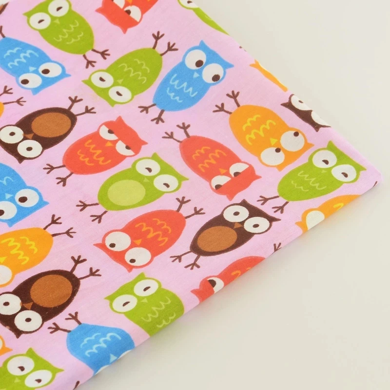 100% хлопок ткань саржа прекрасный дизайн Совы постельные принадлежности швейная