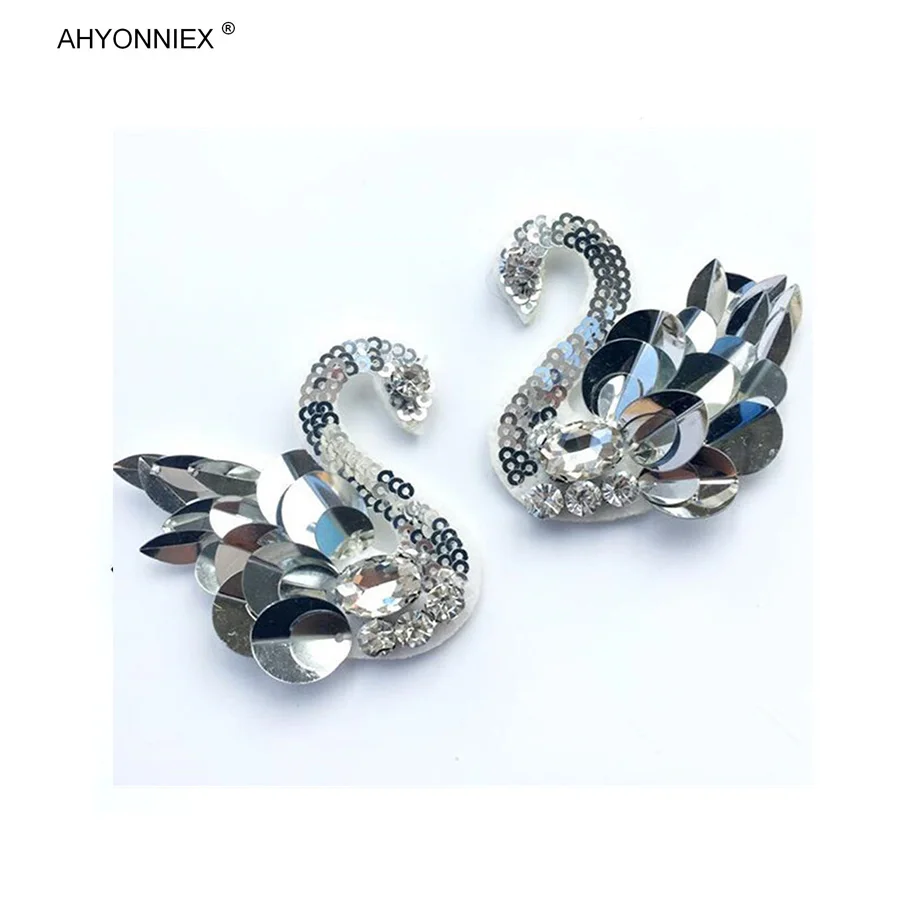 1 пара блесток с бисером ткань для пришивания наклейки Значки одежды джинсов