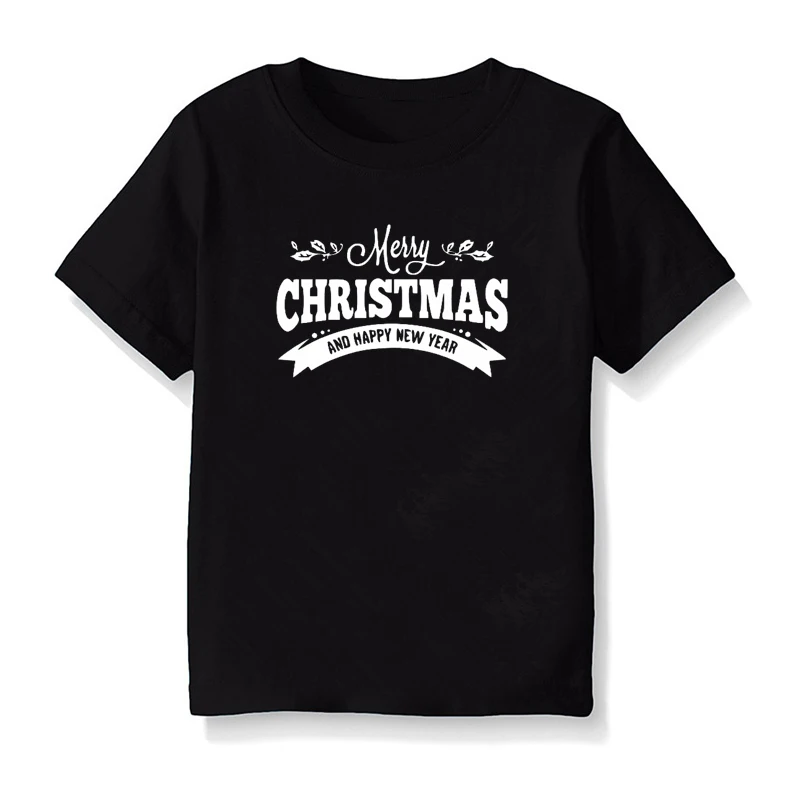 Веселая Детская футболка с рождественским и новогодним рисунком Санта-Клауса